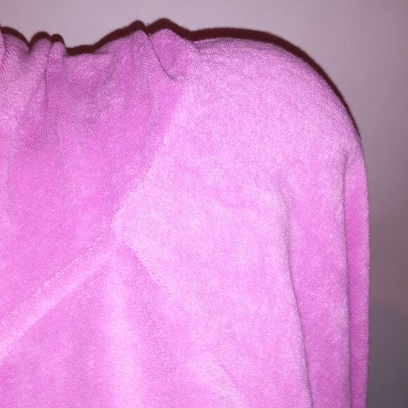 Victoria Secret PINK Lounge Set Hoodie & Shorts XL Pink Terry Cloth Zip Up Pocke - Picture 12 of 16